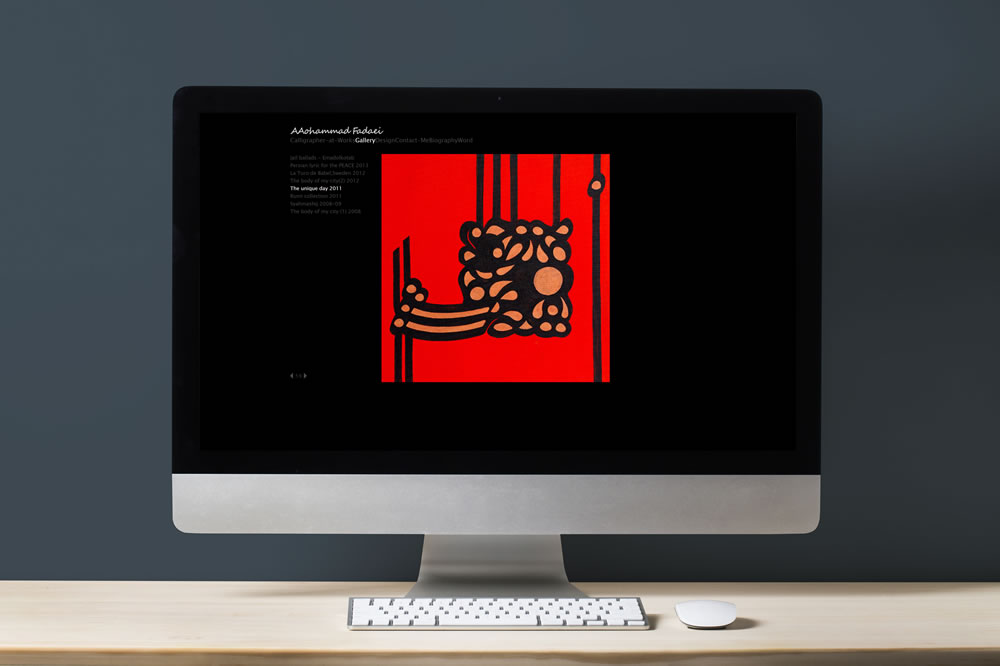 Personal Website for Mohammad Fadaei, Graphic Designer and Artist